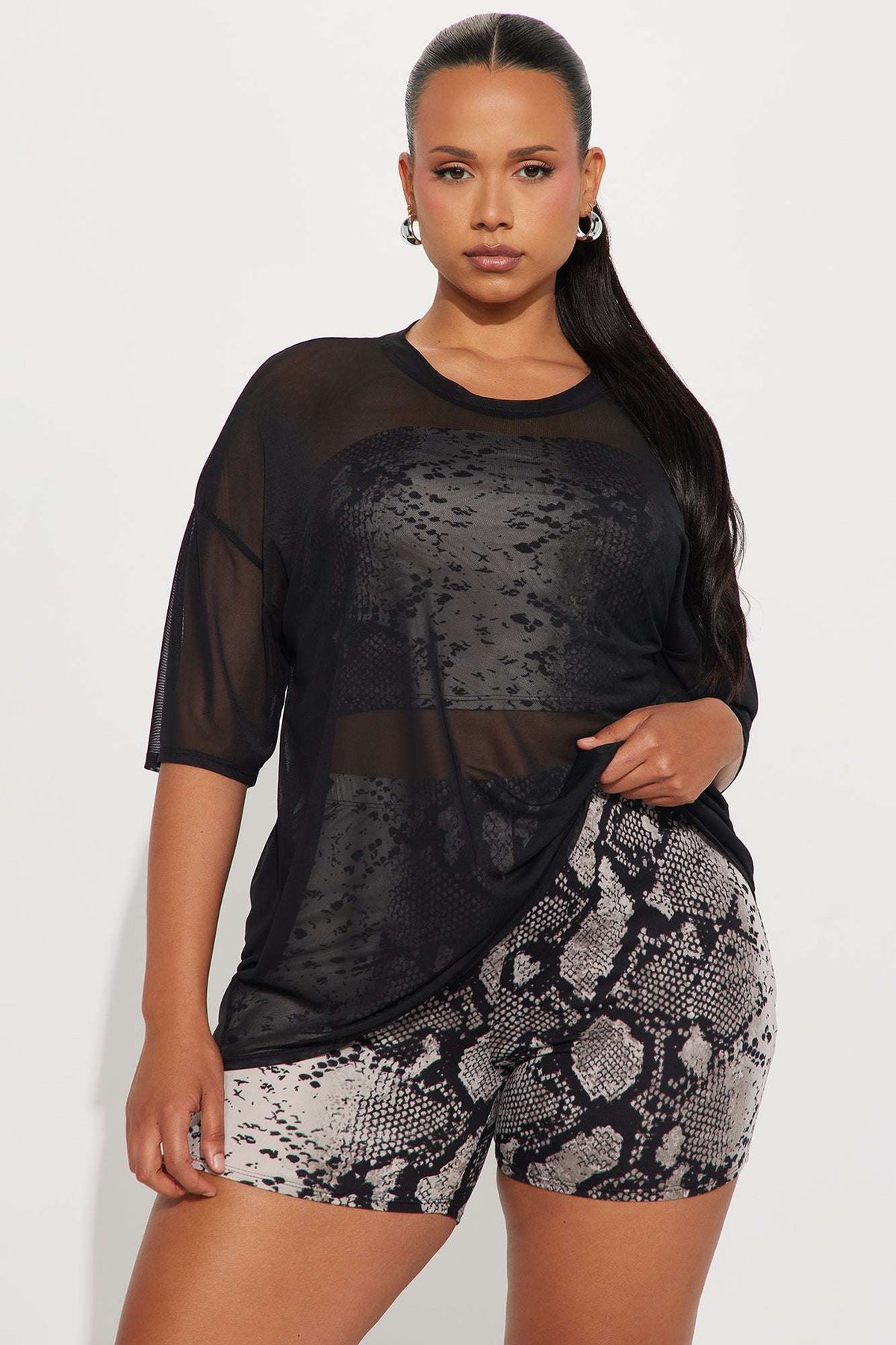 Conjunto Feminino Estampado Preto – Doce Malícia