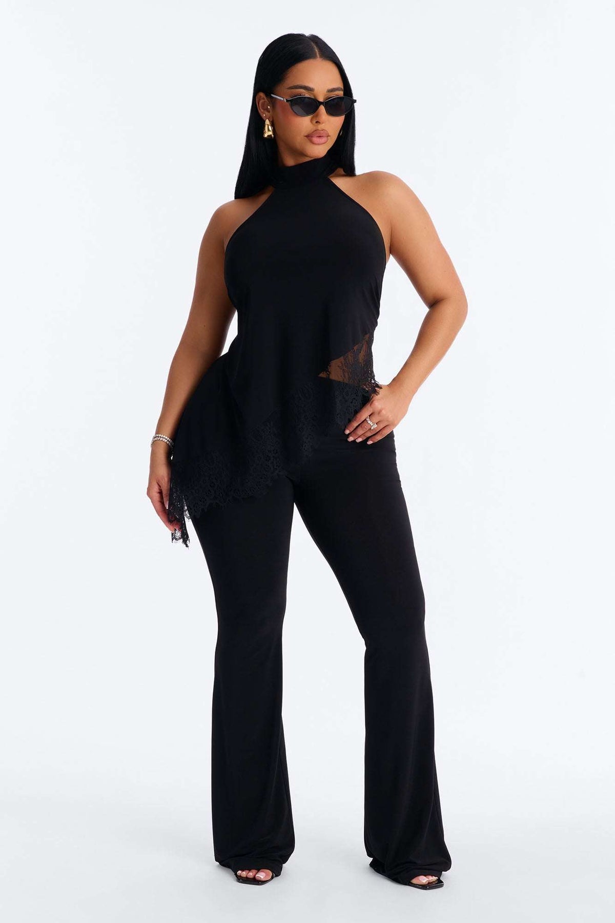 Conjunto Feminino Frente Única Renda Preto – Doce Malícia
