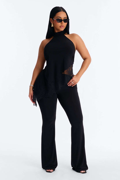 Conjunto Feminino Frente Única Renda Preto – Doce Malícia