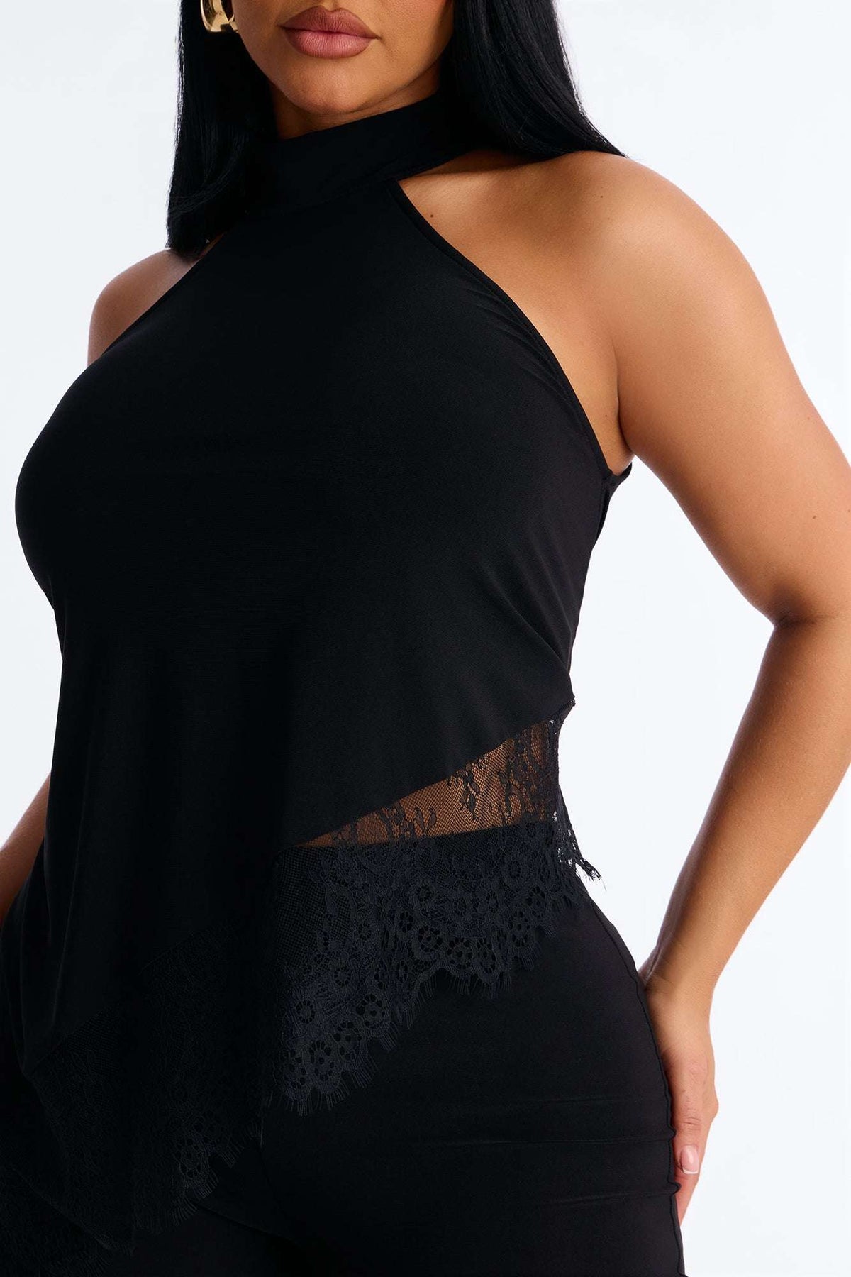 Conjunto Feminino Frente Única Renda Preto – Doce Malícia