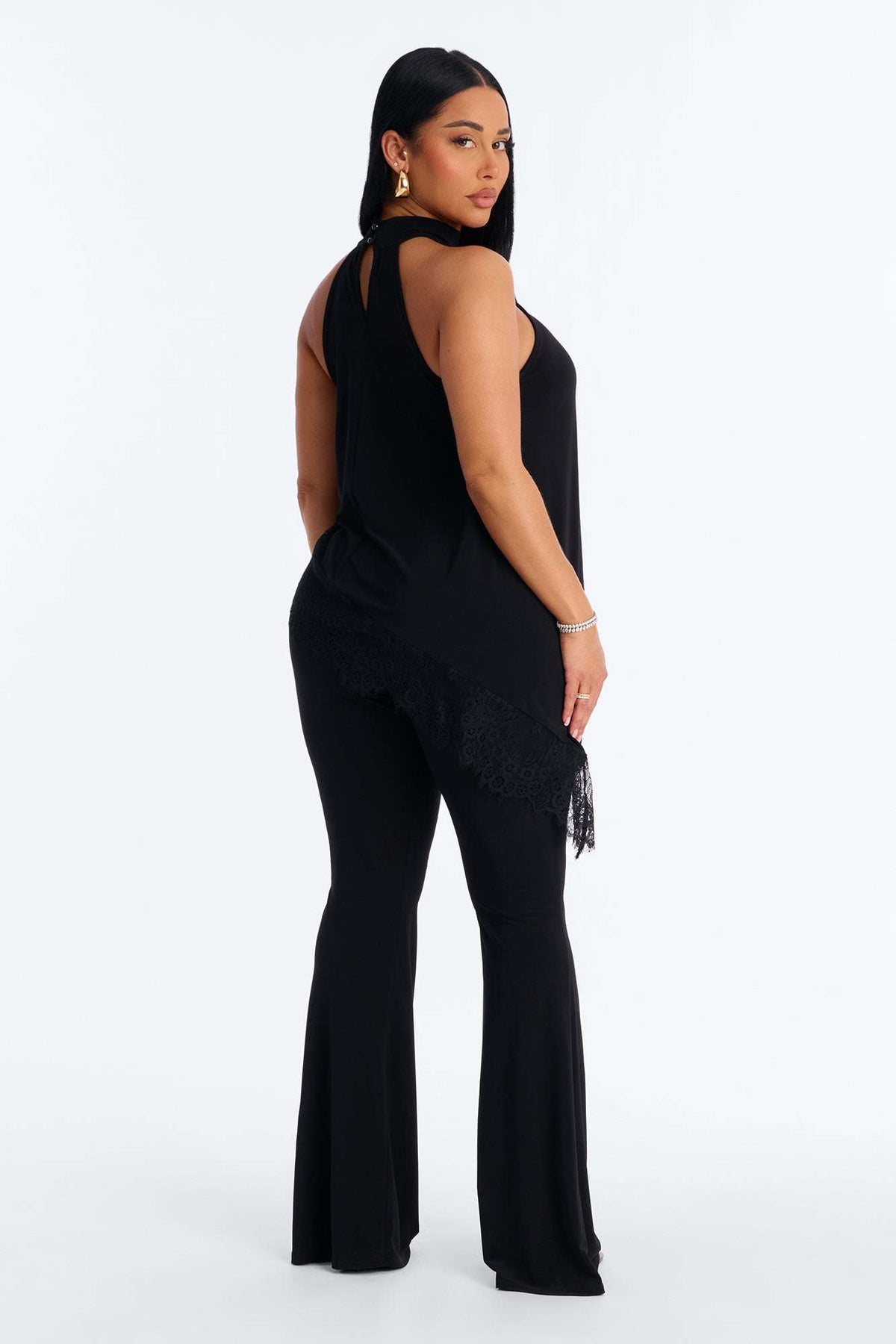 Conjunto Feminino Frente Única Renda Preto – Doce Malícia