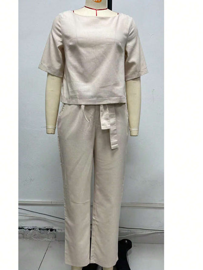 Conjunto Feminino Linho Manga Curta – Doce Malícia