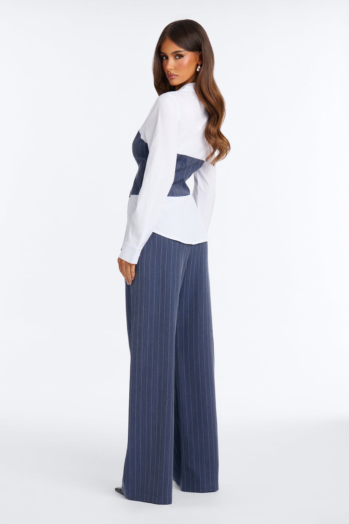 Conjunto Feminino Listrado Azul – Doce Malícia