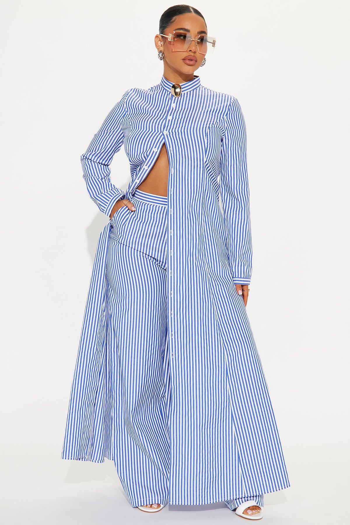 Conjunto Feminino Listrado Marrom – Doce Malícia