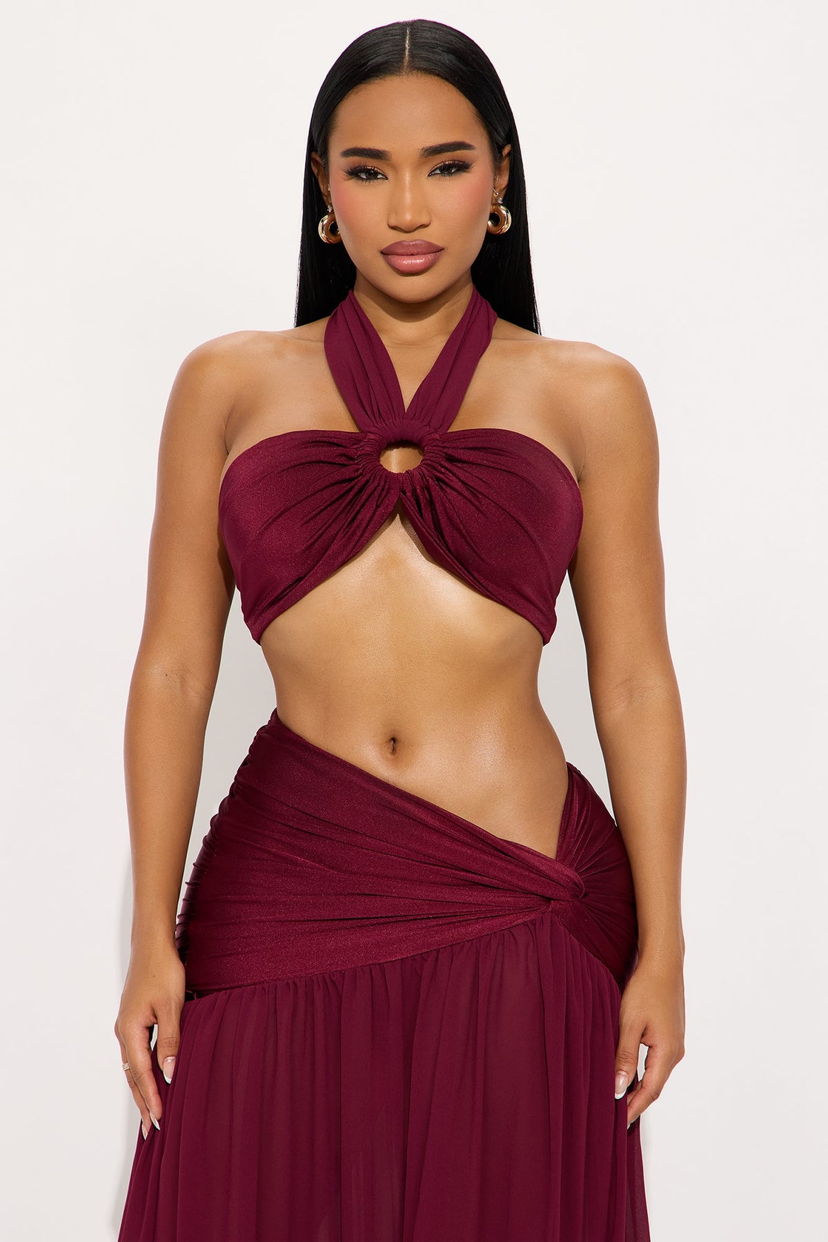 Conjunto Feminino Longo Frente Única Vinho – Doce Malícia