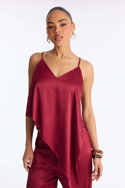 Conjunto Feminino Pantalona Cetim Vermelho – Doce Malícia