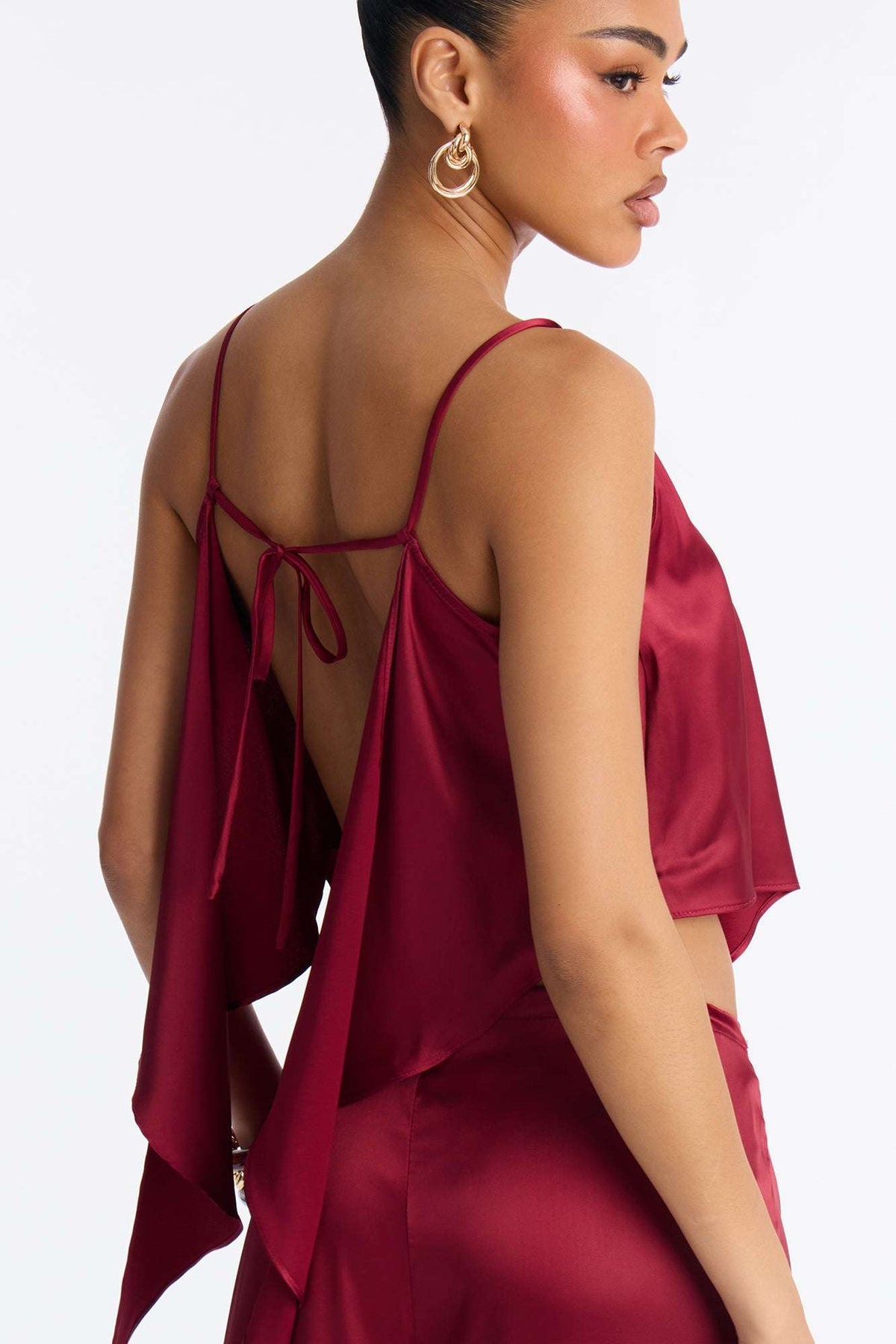 Conjunto Feminino Pantalona Cetim Vermelho – Doce Malícia