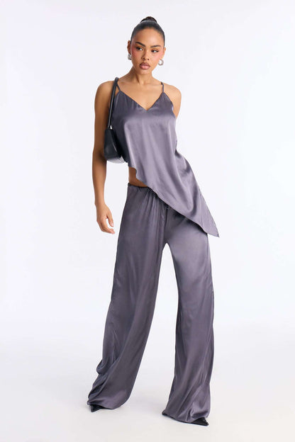 Conjunto Feminino Pantalona Cetim Vermelho – Doce Malícia