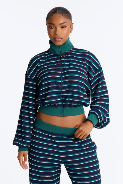 Conjunto Feminino Pantalona Listrado Azul – Doce Malícia