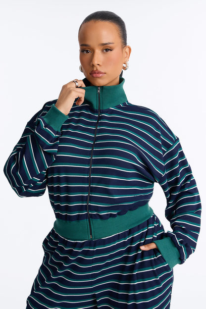 Conjunto Feminino Pantalona Listrado Azul – Doce Malícia