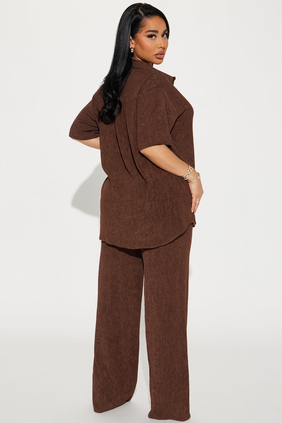 Conjunto Feminino Pantalona Marrom – Doce Malícia