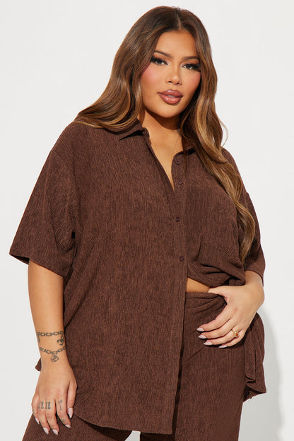 Conjunto Feminino Pantalona Marrom – Doce Malícia
