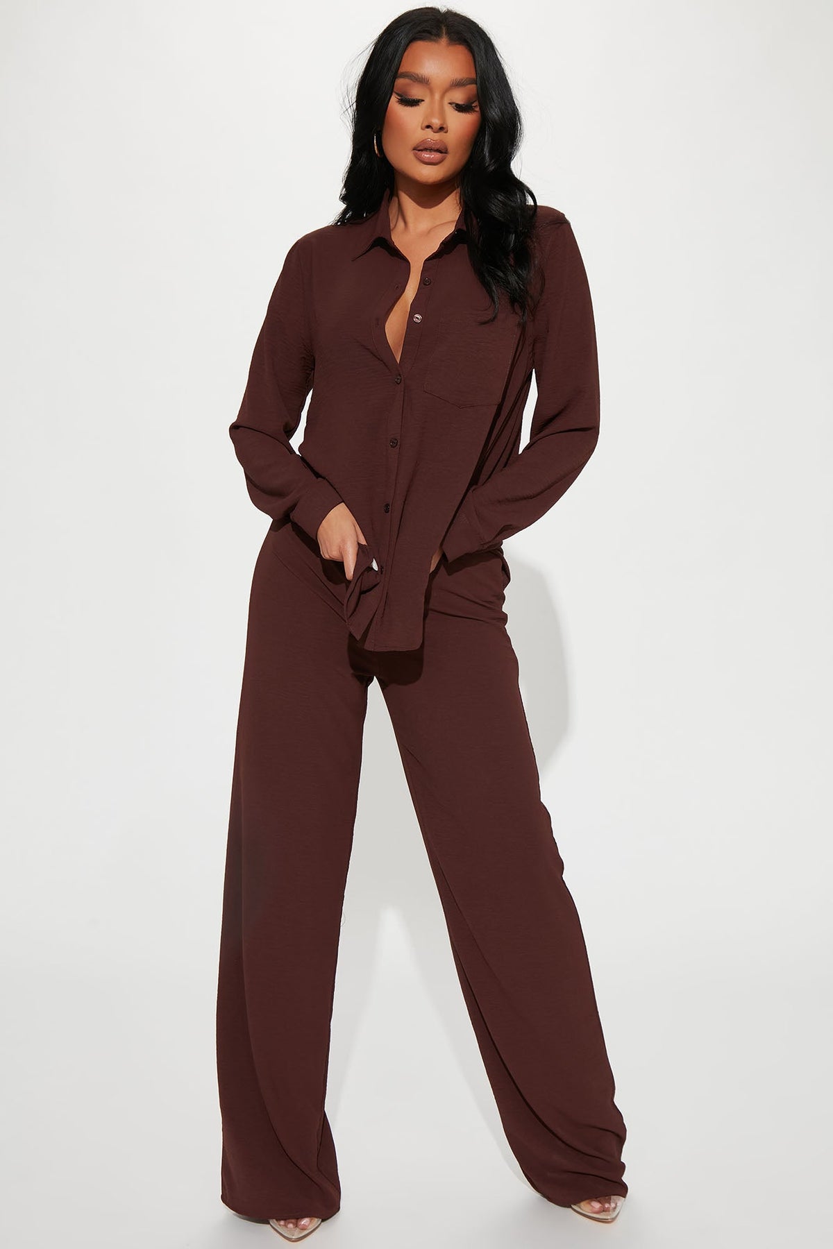 Conjunto Feminino Pantalona Soltinho Preto – Doce Malícia