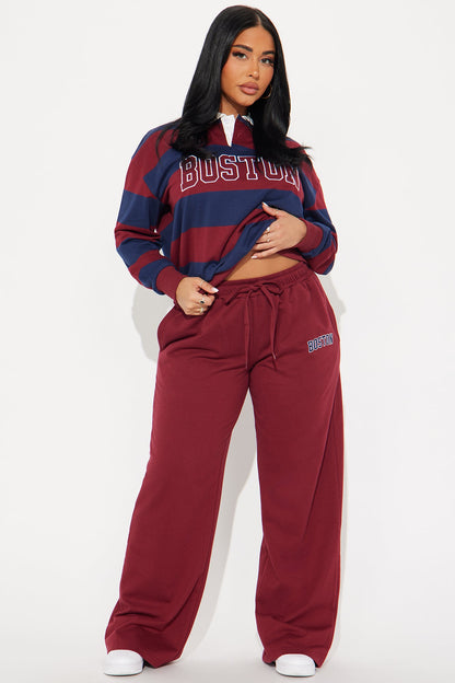 Conjunto Feminino Pantalona Vinho – Doce Malícia