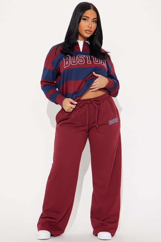 Conjunto Feminino Pantalona Vinho – Doce Malícia