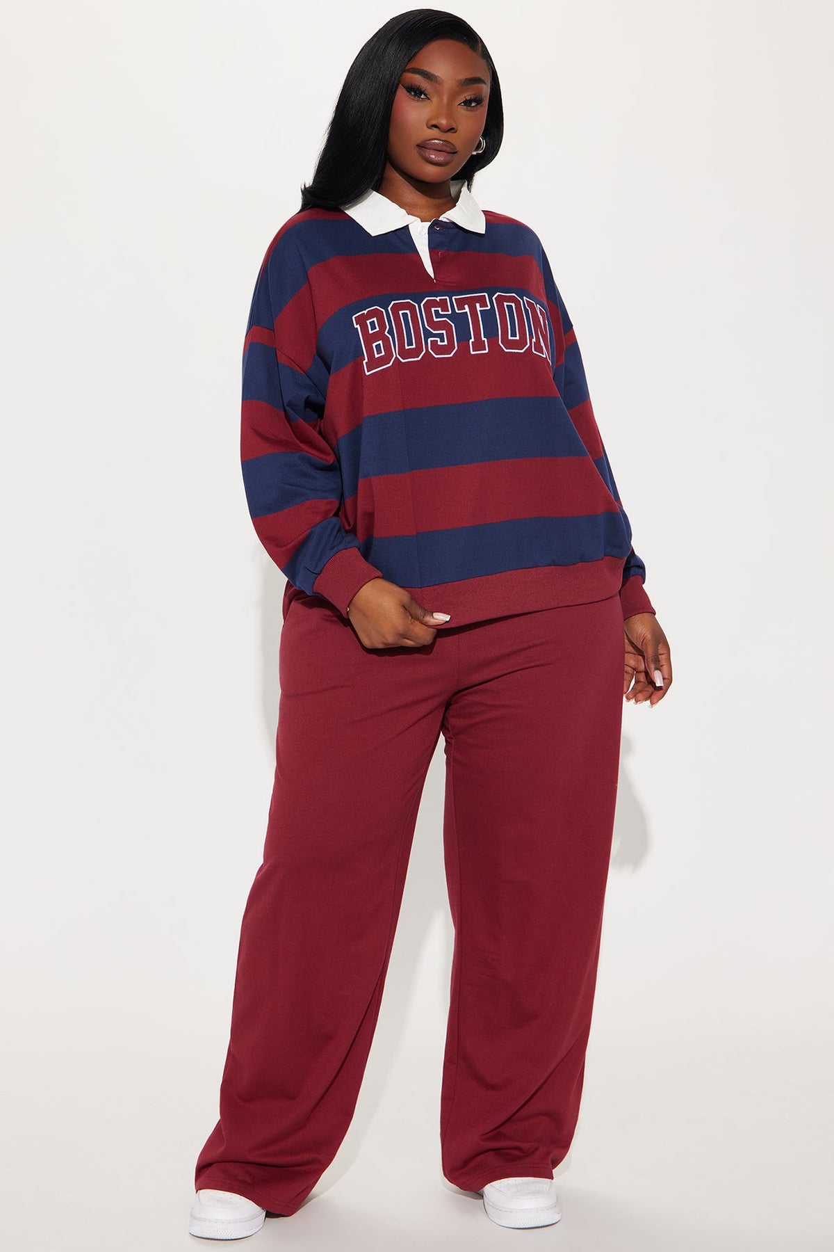 Conjunto Feminino Pantalona Vinho – Doce Malícia