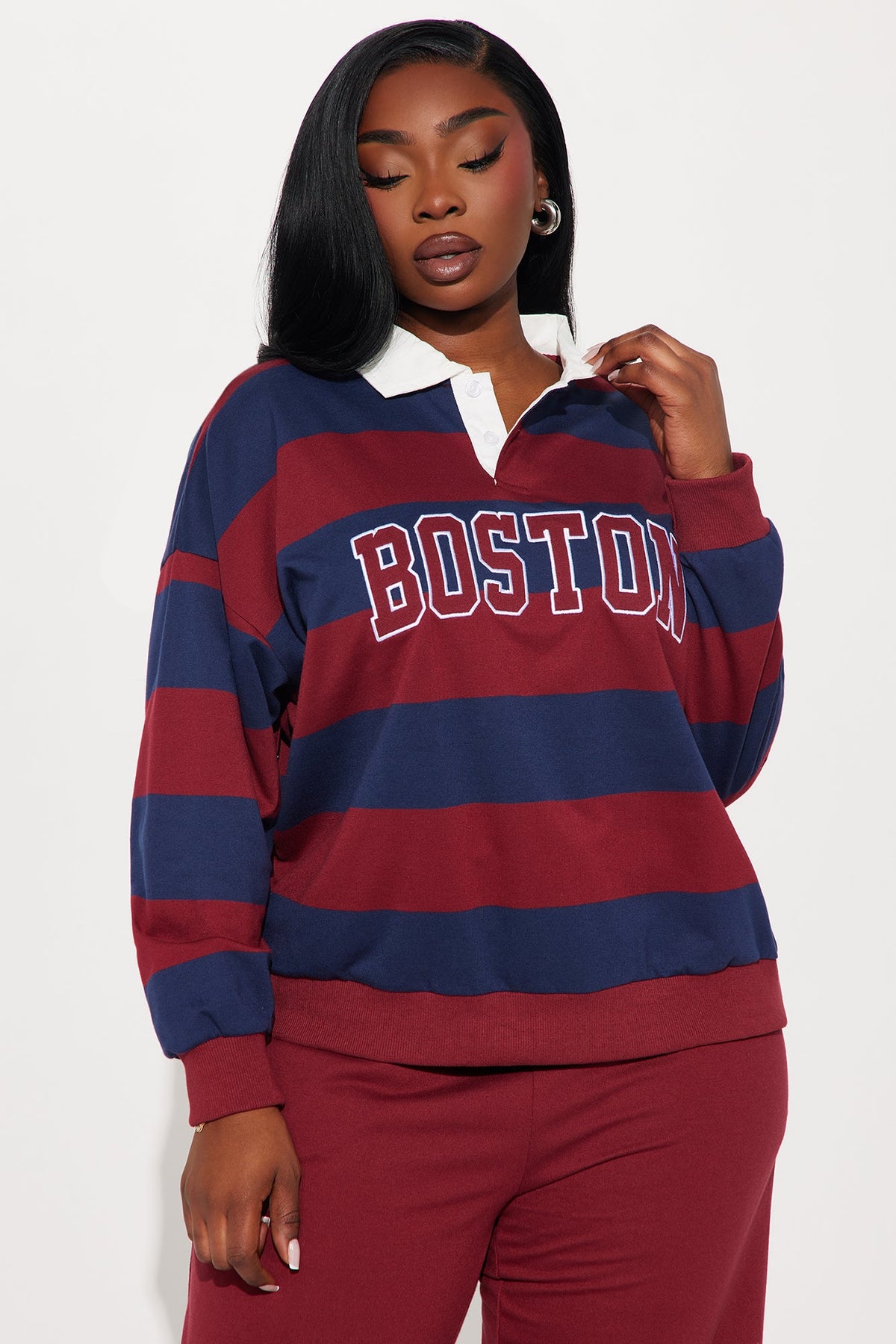 Conjunto Feminino Pantalona Vinho – Doce Malícia