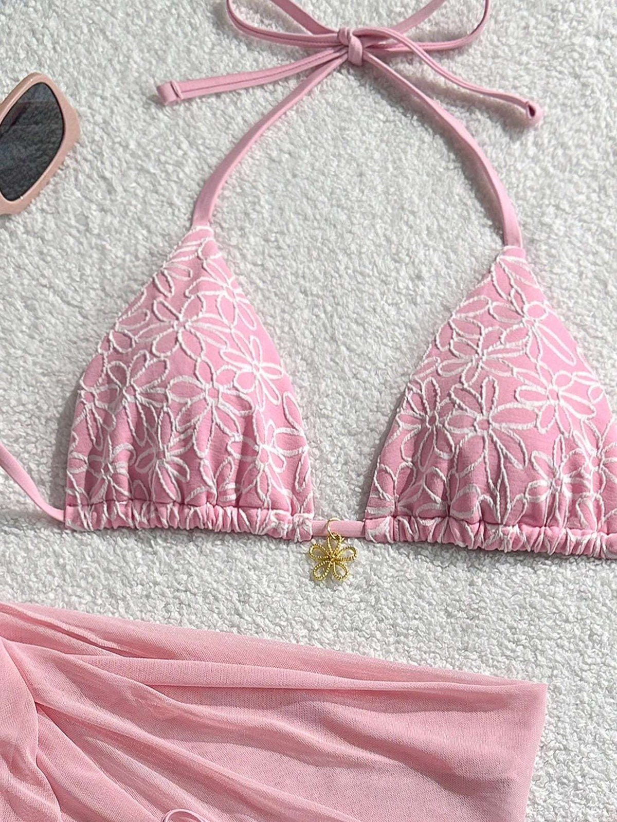 Biquíni 3 Peças Floral com Saída de Praia – Doce Malícia