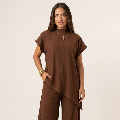Conjunto Feminino Preto Manga Curta – Doce Malícia - Marrom