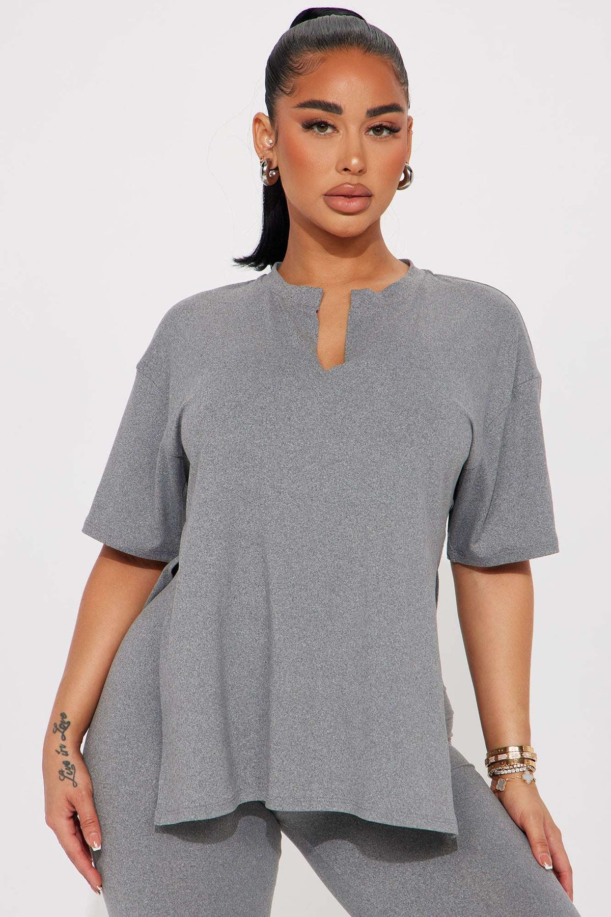 Conjunto Feminino Soltinho Cinza – Doce Malícia