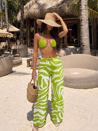 Conjunto Praia Biquíni + Calça Estampa Zebra – Doce Malícia