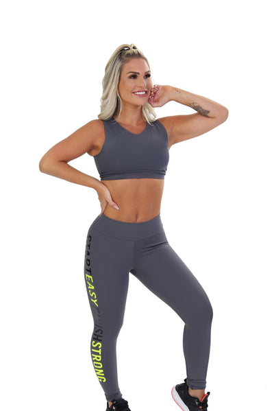 Conjunto Fitness com calça legging estampada – Doce Malícia