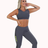 Conjunto Fitness com calça legging estampada – Doce Malícia
