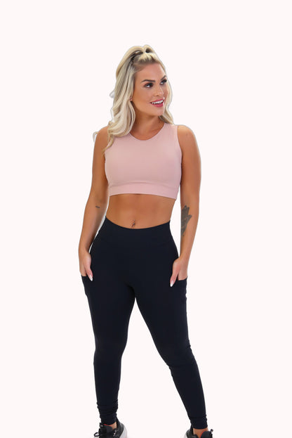 Conjunto Fitness Legging Comprida com Top