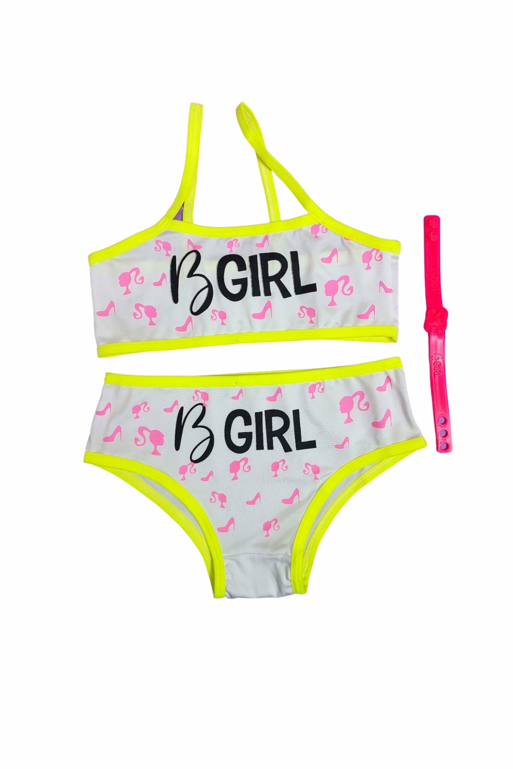 Conjunto Infantil com Pulseira em amarelo – Doce Malícia