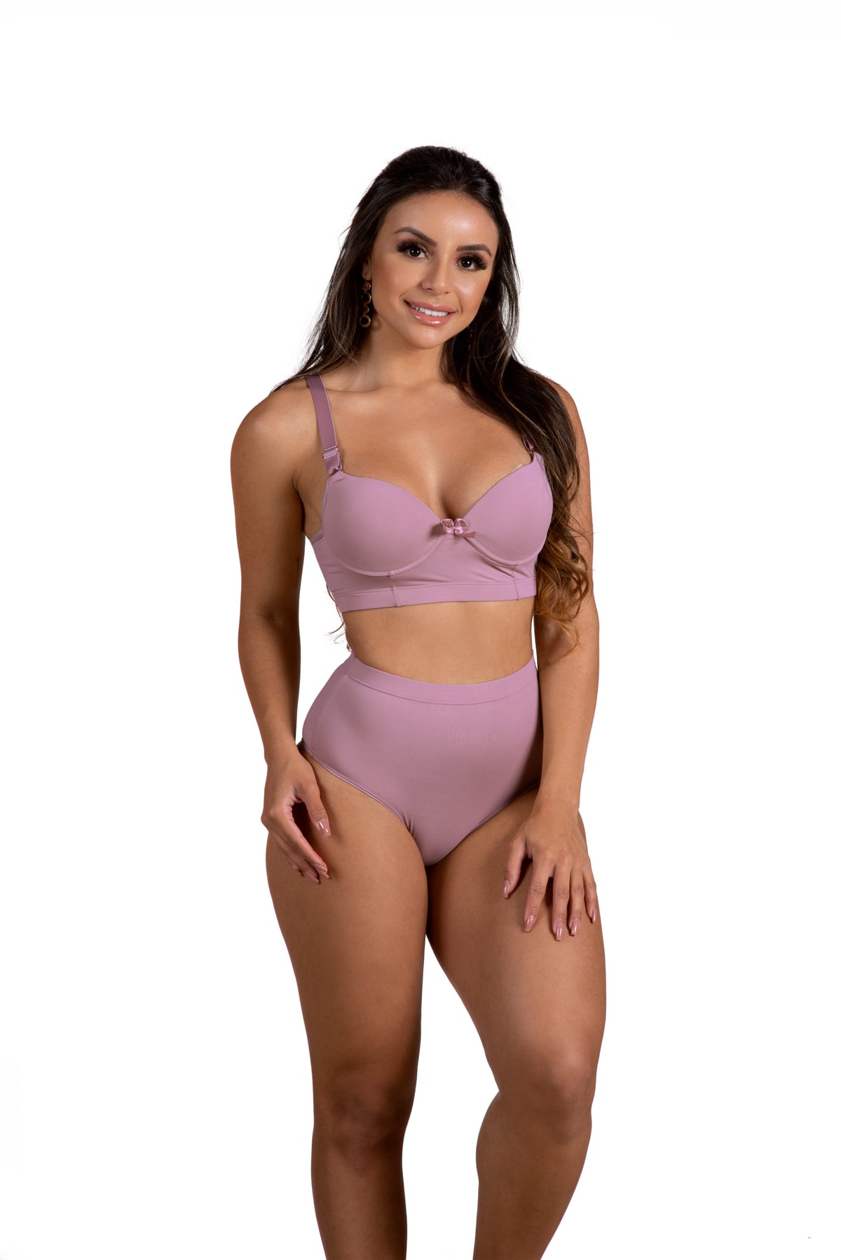 Conjunto de lingerie reforçado em Branco – Doce Malícia