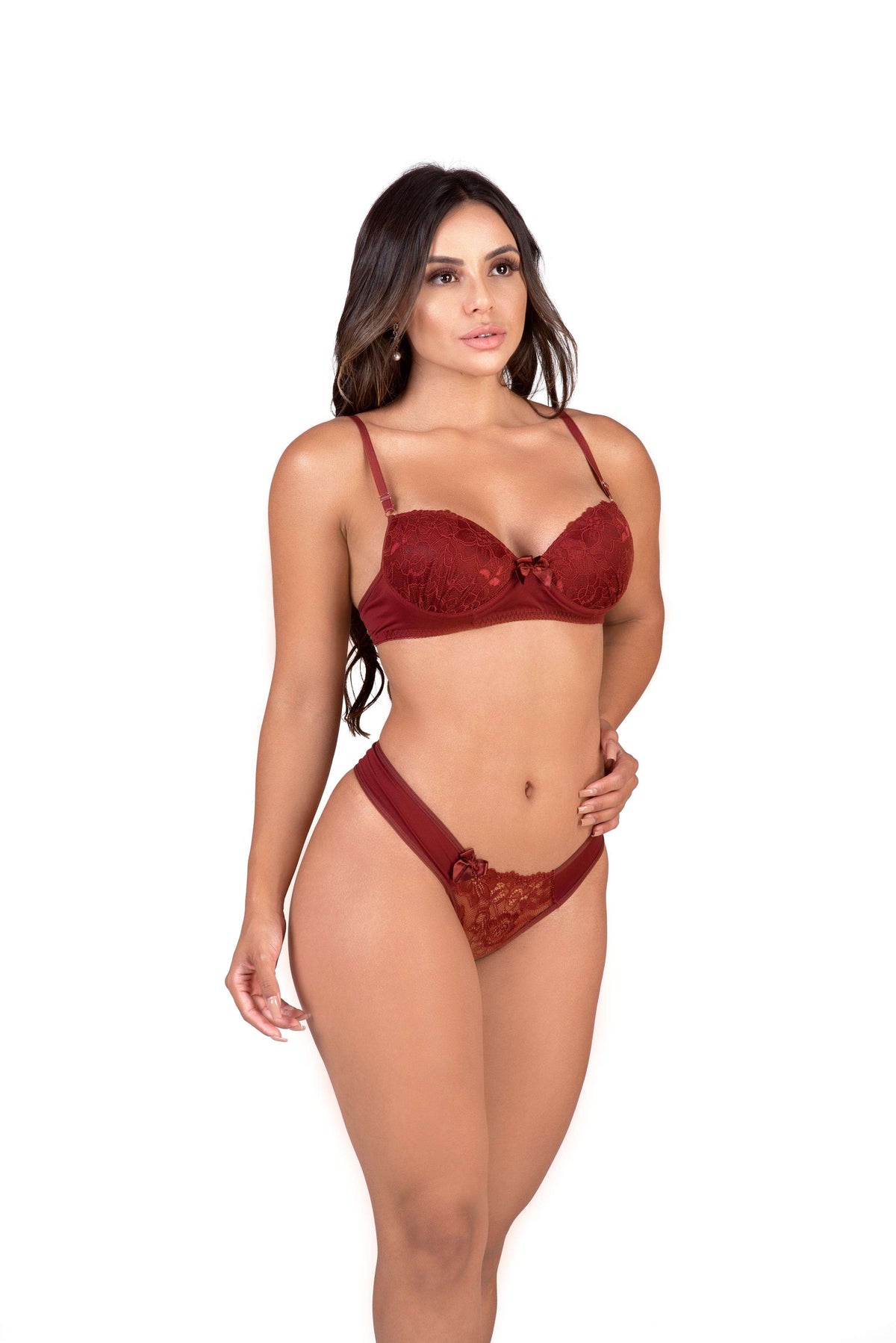 Conjunto de bojo em renda em cores-variadas – Doce Malícia