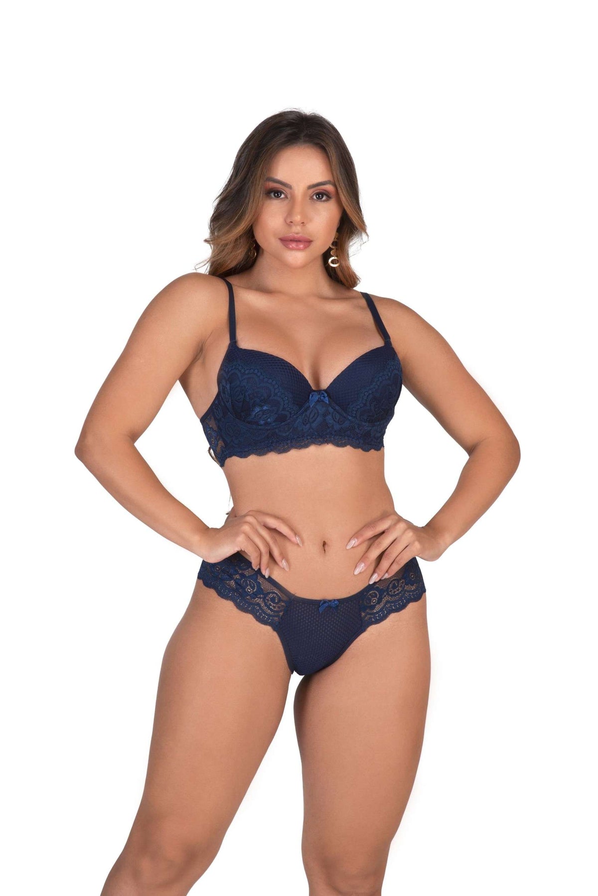 Conjunto reforçado com calcinha sensual em cores sortidas – Doce Malícia