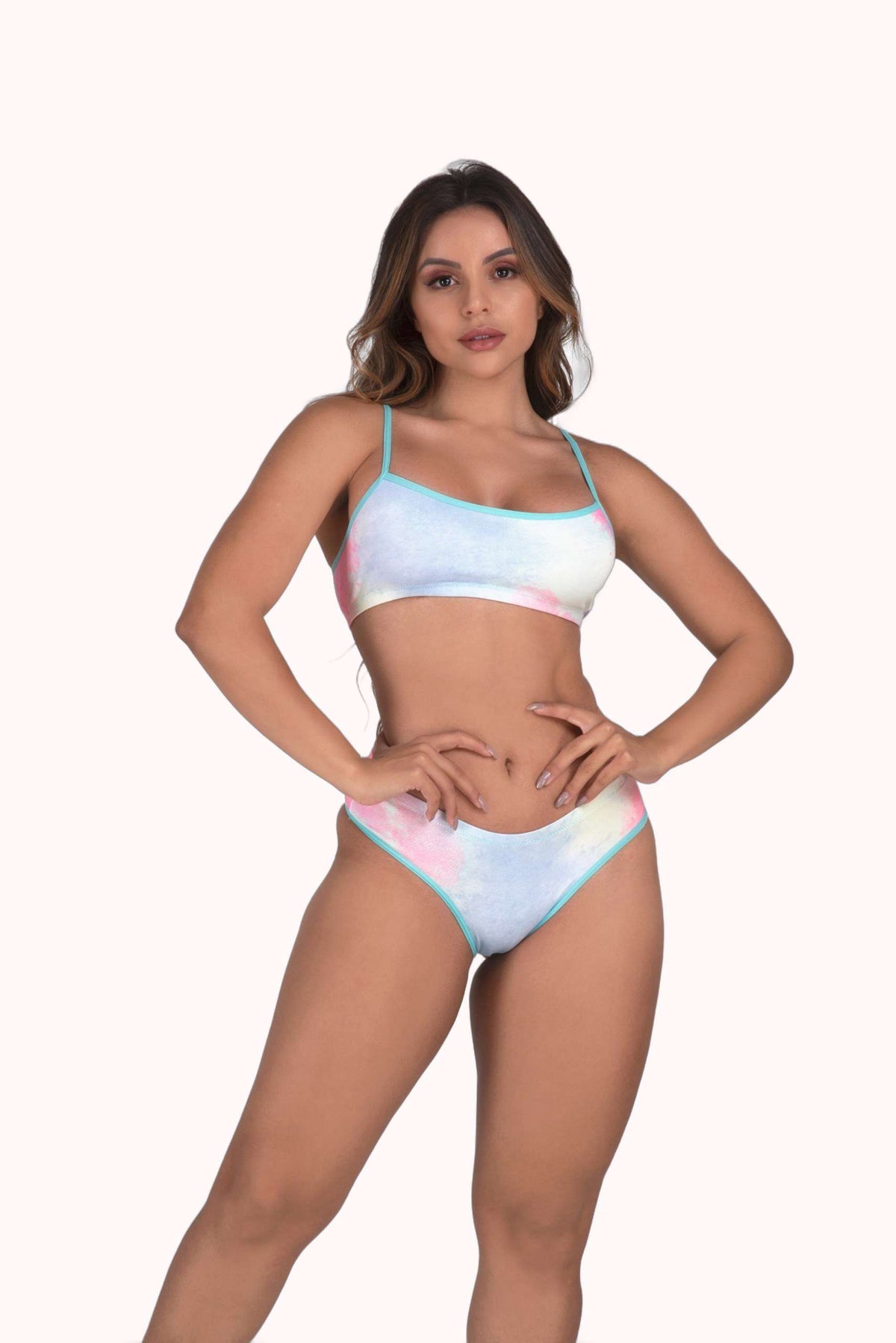 Conjunto sem bojo em algodão tie dye – Doce Malícia