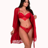 Conjunto sexy com Robe Feminino – Doce Malícia