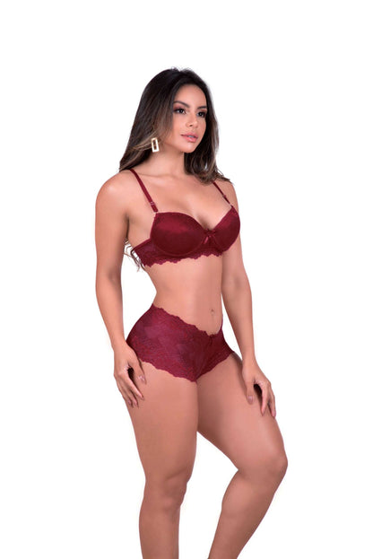 Conjunto sexy em renda em Branco – Doce Malícia