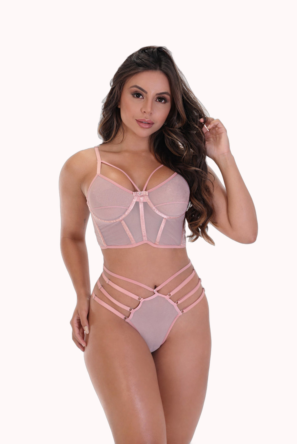 Conjunto sexy em tule – Doce Malícia
