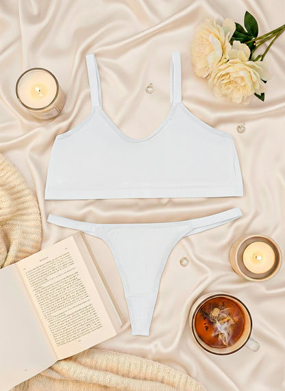 Conjunto Biquíni em Microfibra com em Branco – Doce Malícia