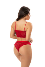 Conjunto bustiê em renda em Branco – Doce Malícia