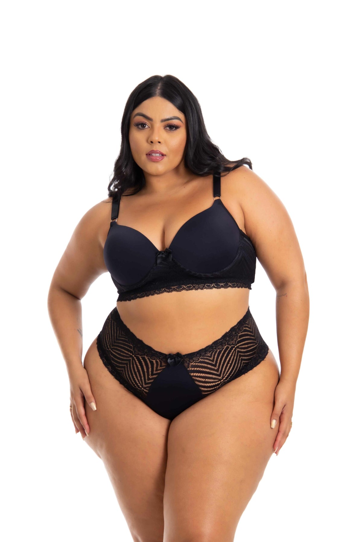 Conjunto Calesson Plus Size em Branco – Doce Malícia