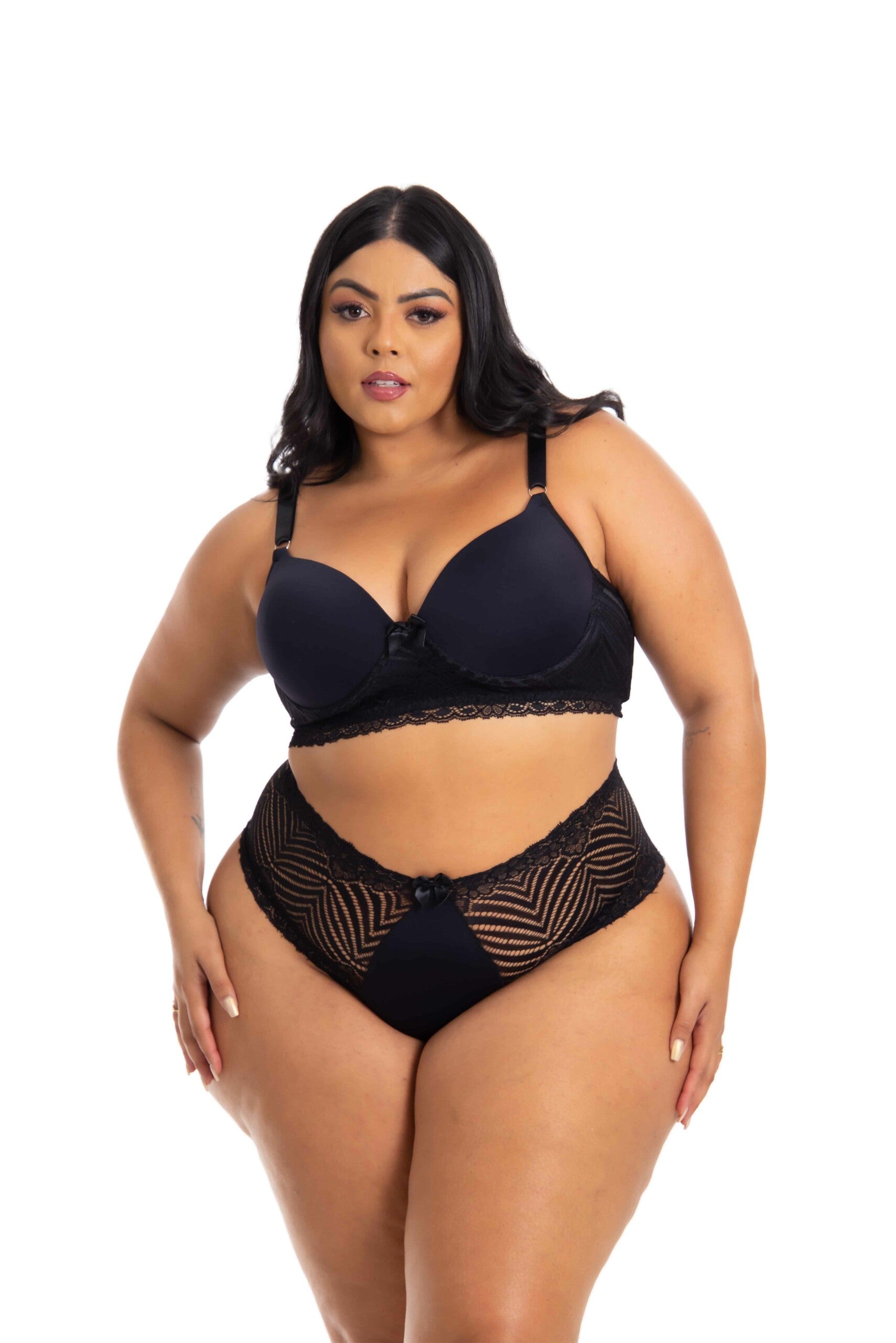 Conjunto Calesson Plus Size em Branco – Doce Malícia