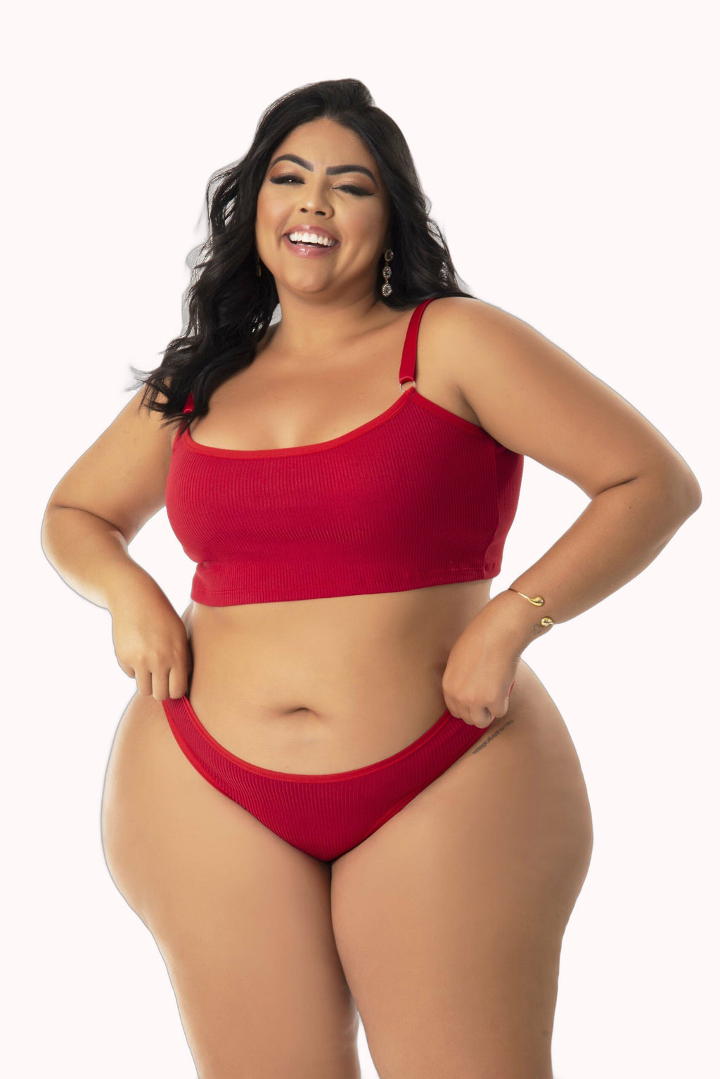 Conjunto Canelado Plus Size – Doce Malícia