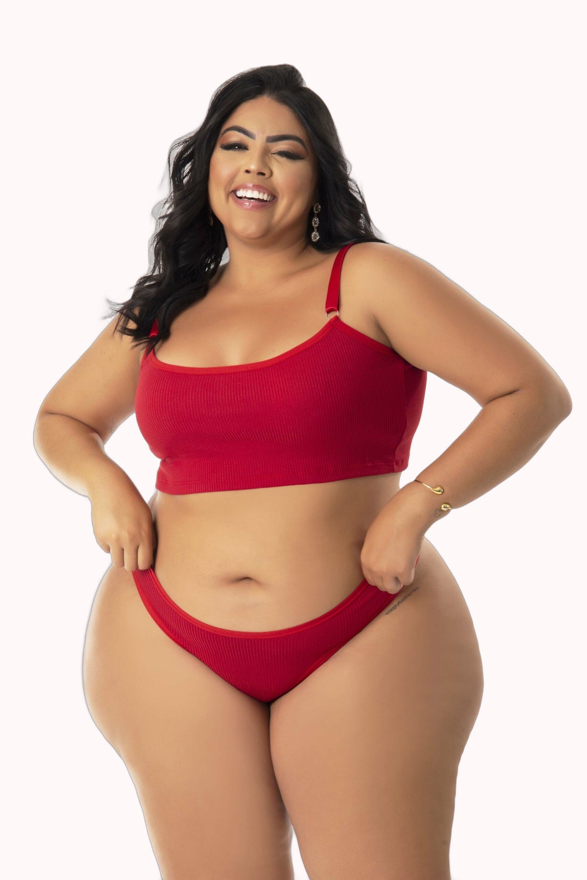 Conjunto Canelado Plus Size – Doce Malícia