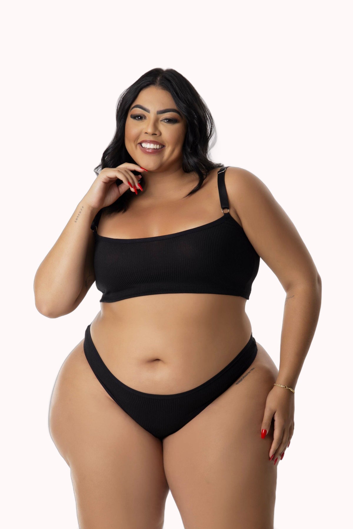 Conjunto Canelado Plus Size – Doce Malícia