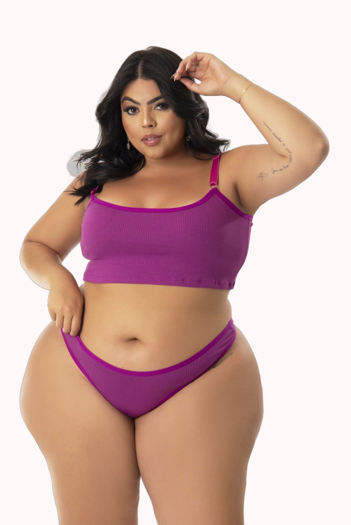 Conjunto Canelado Plus Size – Doce Malícia