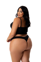 Conjunto Canelado Plus Size em Branco – Doce Malícia