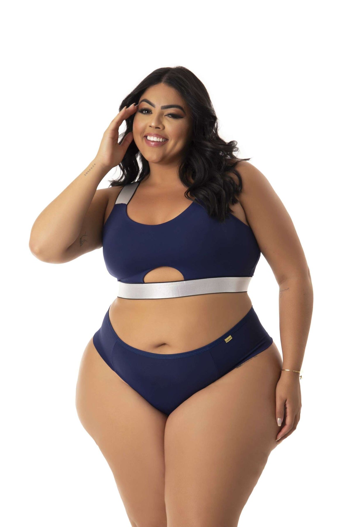 Conjunto com Bojo e Elástico em azul-Marinho – Doce Malícia