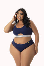 Conjunto com Bojo e Elástico Brilhoso Plus Size – Doce Malícia