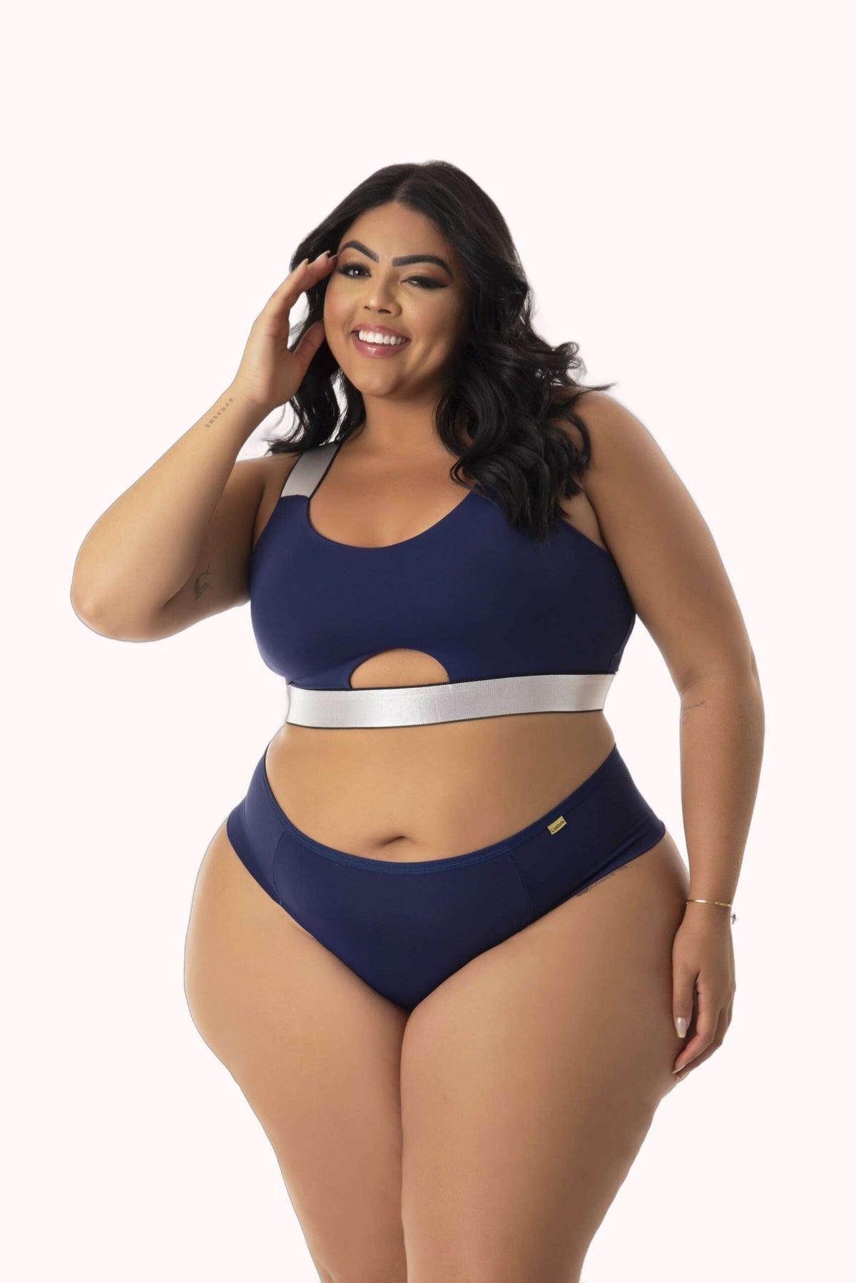 Conjunto com Bojo e Elástico Brilhoso Plus Size – Doce Malícia