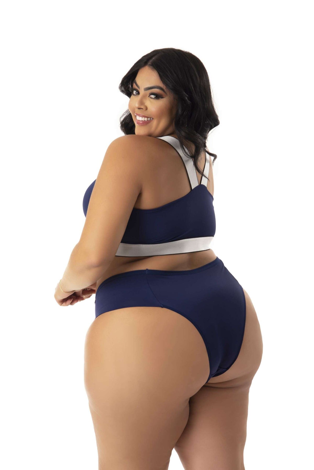 Conjunto com Bojo e Elástico em azul-Marinho – Doce Malícia