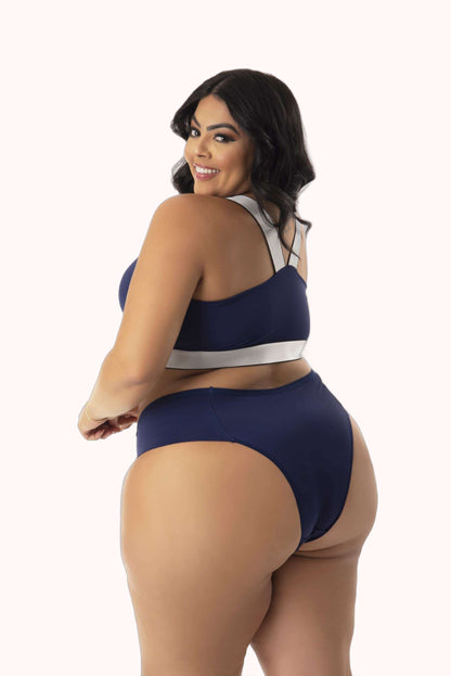 Conjunto com Bojo e Elástico Brilhoso Plus Size – Doce Malícia
